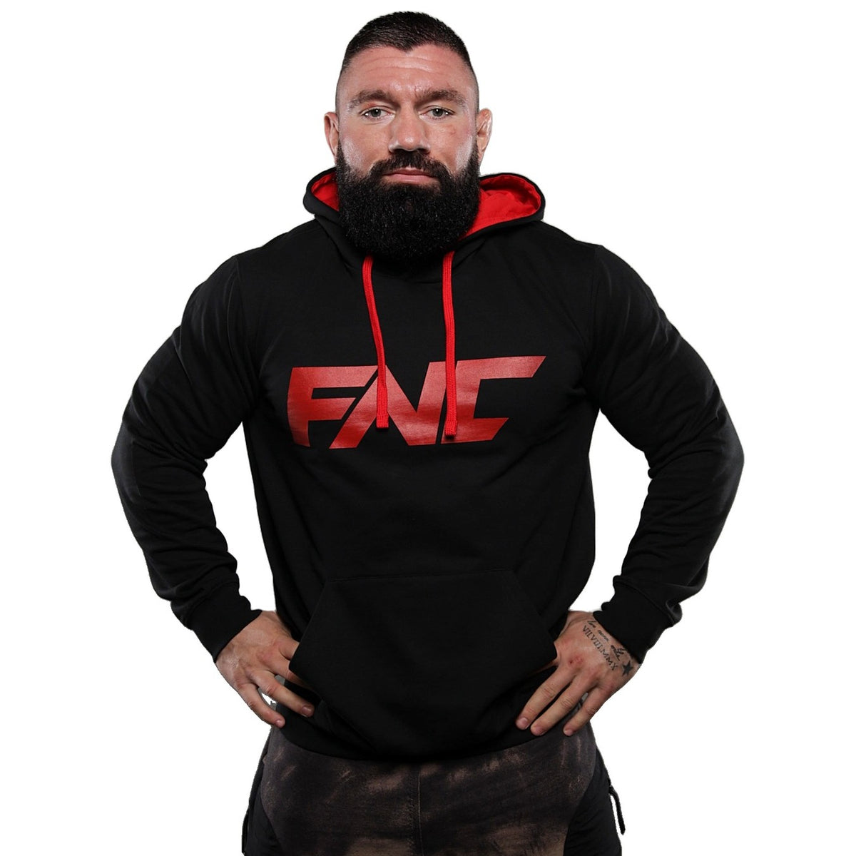 FNC Core Logo Hoodie - Black/Red