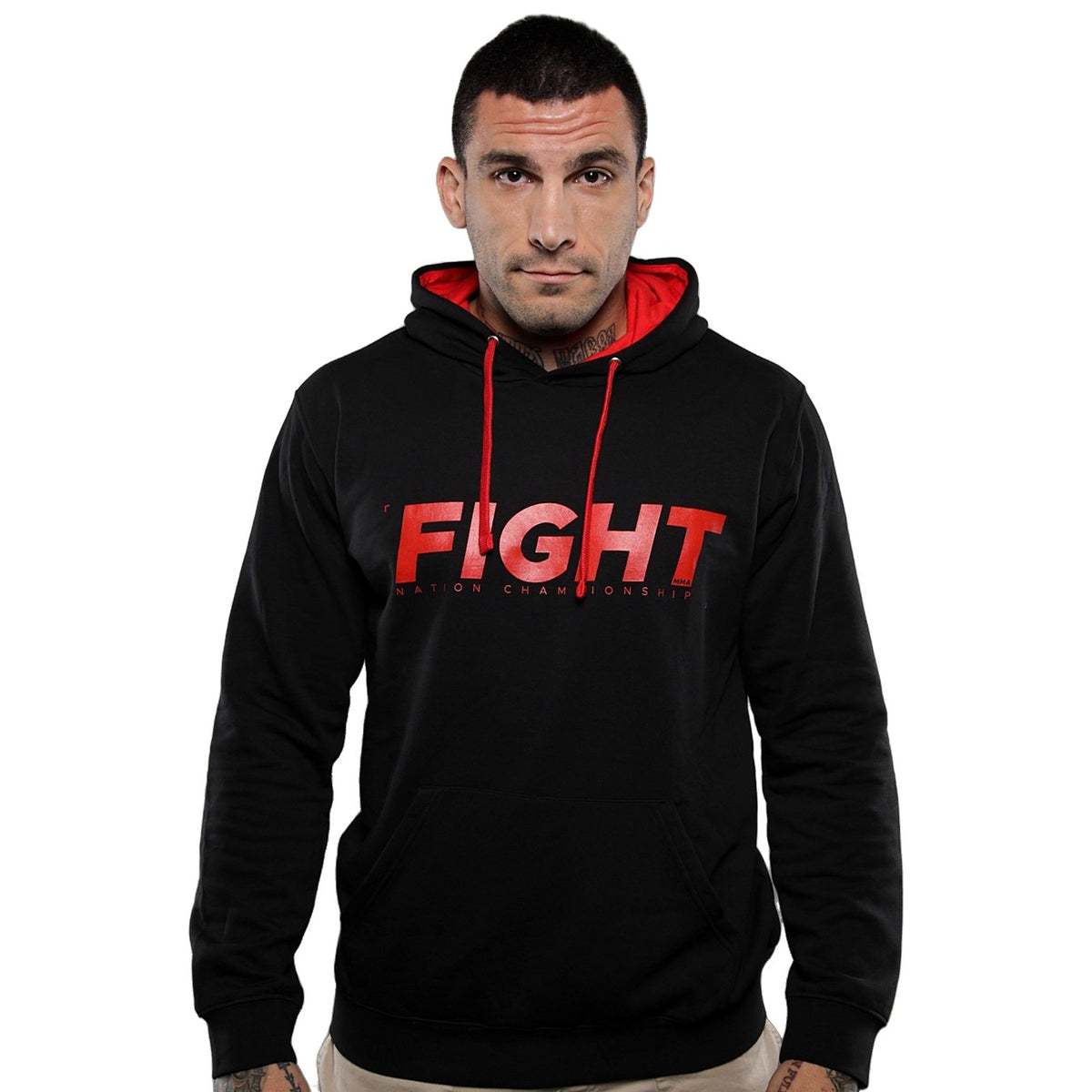 FNC Fight Hoodie - Black/Red