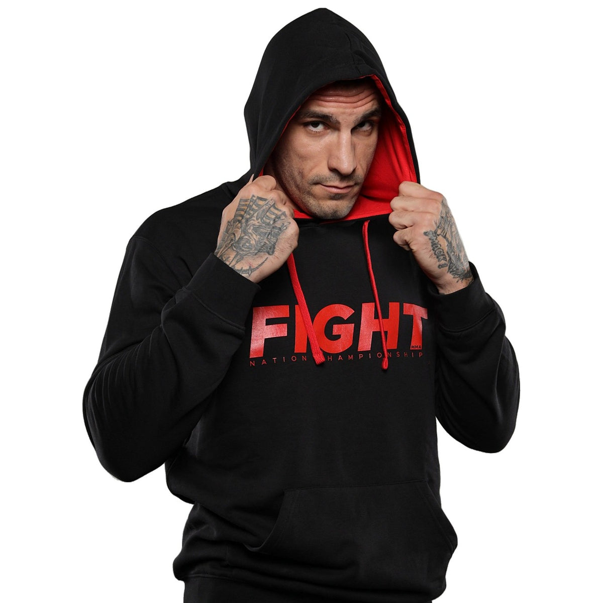FNC Fight Hoodie - Black/Red