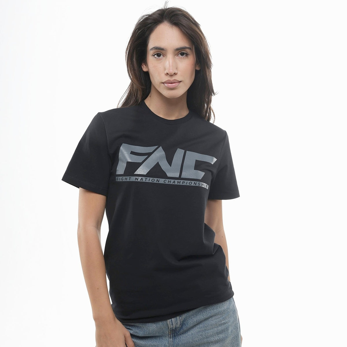 FNC Metallic Logo T-Shirt - Black