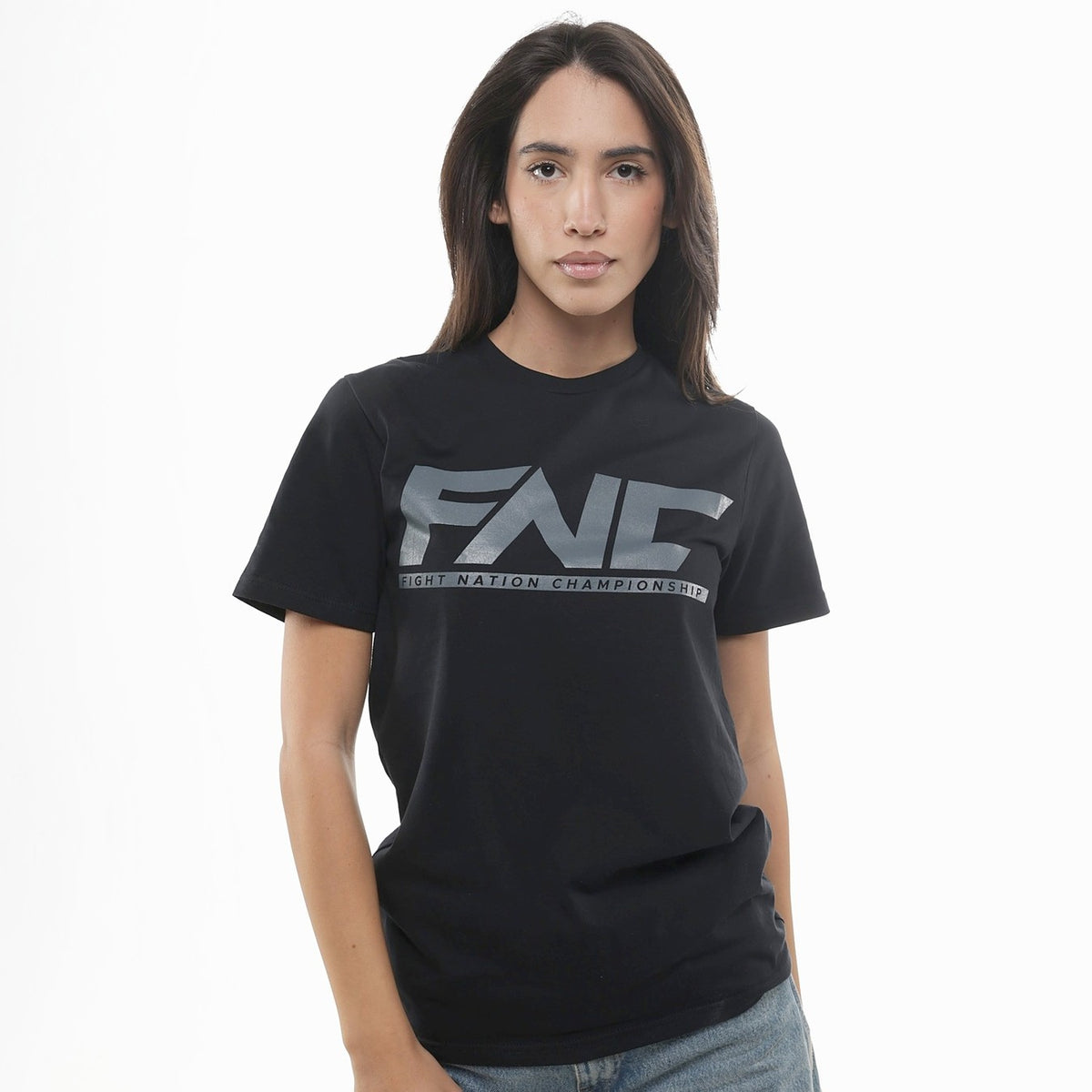 FNC Metallic Logo T-Shirt - Black