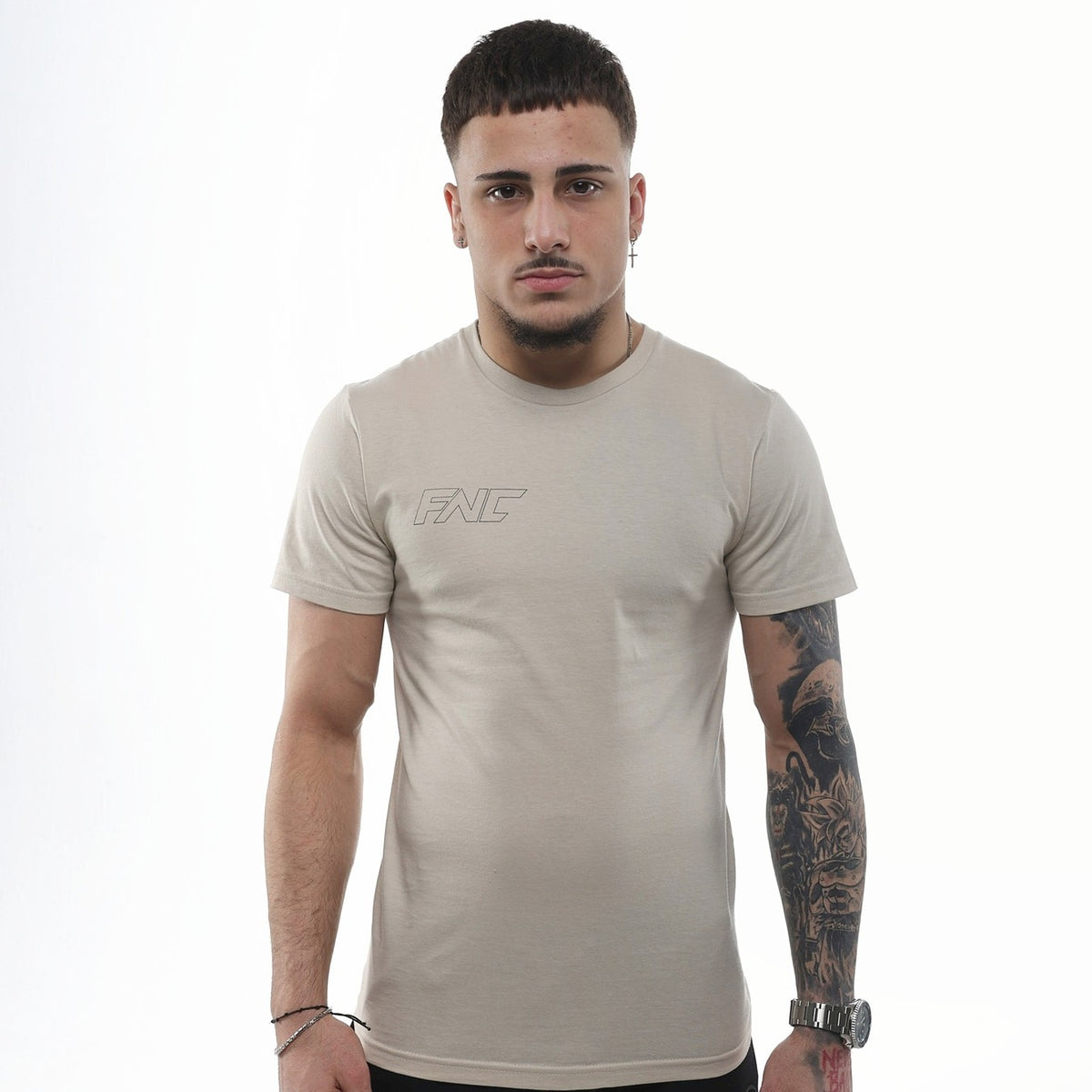 FNC Globe Emblem T-Shirt - Sand