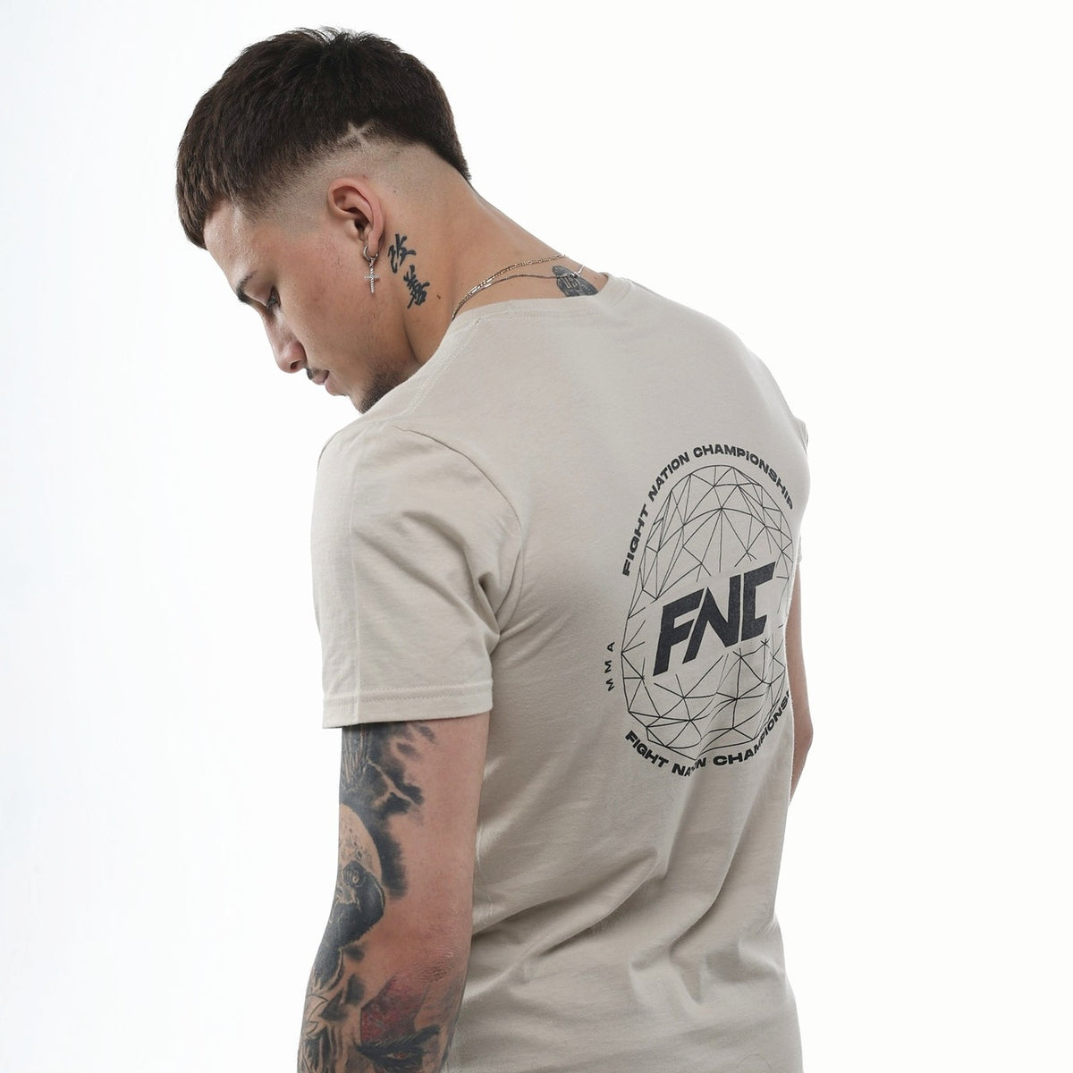 FNC Globe Emblem T-Shirt - Sand