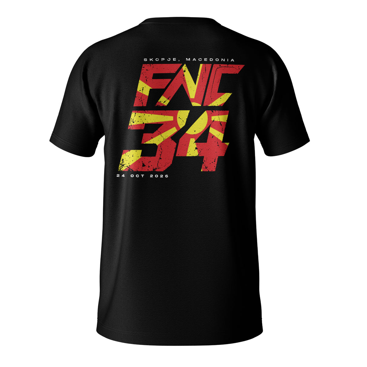 FNC Team Macedonia T-Shirt - Black - back