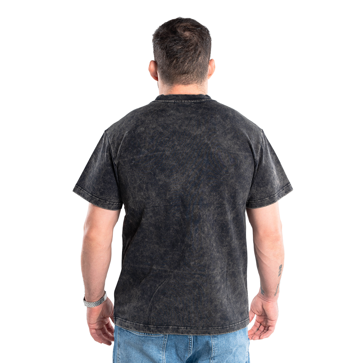 FNC Wash Logo T-Shirt - Washed Black