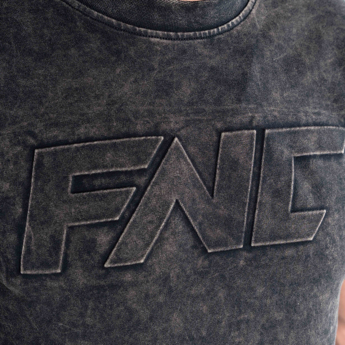 FNC Wash Logo T-Shirt - Washed Black