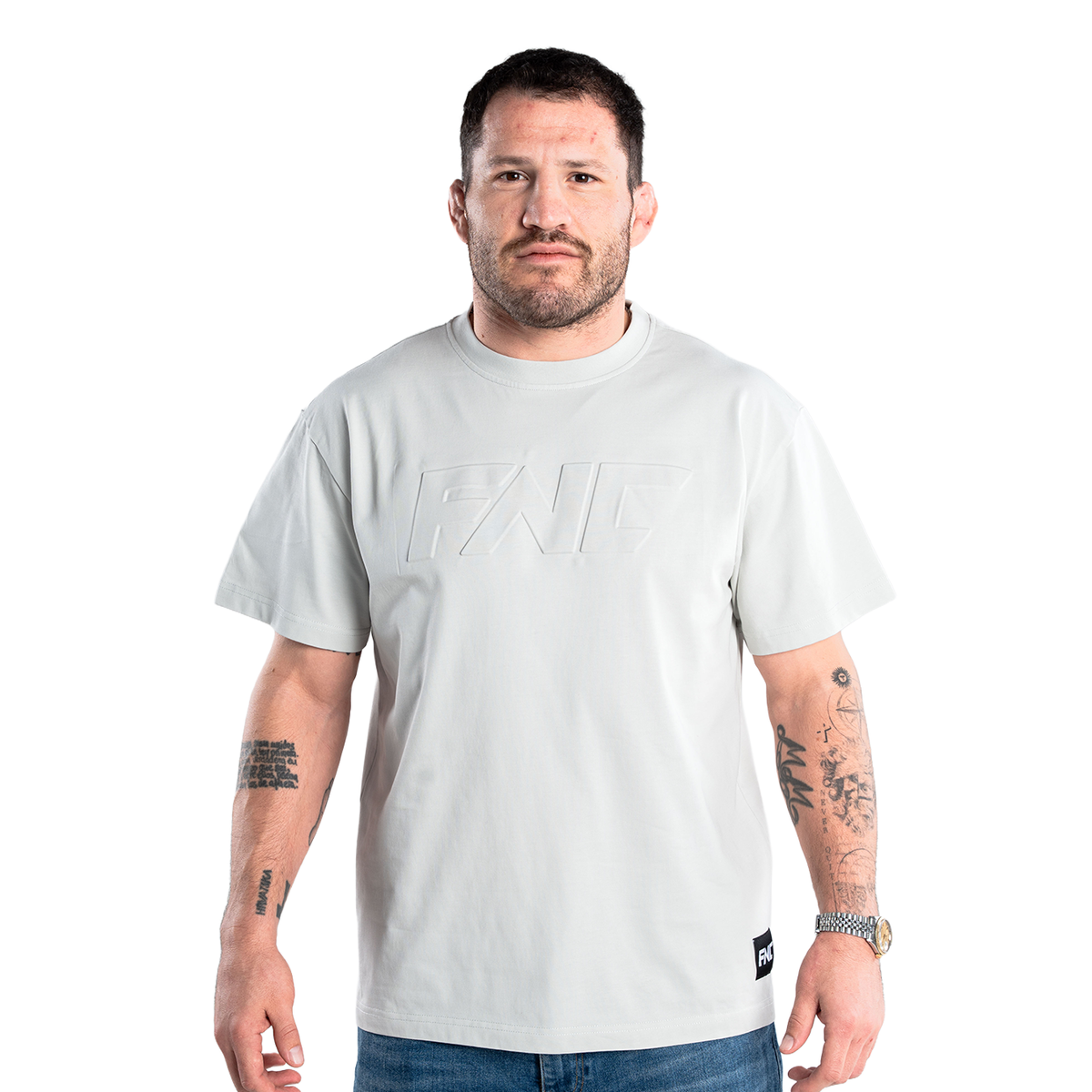 FNC Wash Logo T-Shirt - Bone